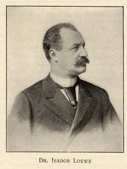Figure 8 — Isidor Loewe, who ran the firm after his brother's death in 1886 and under whose direction it took up Borchardt's pistol.