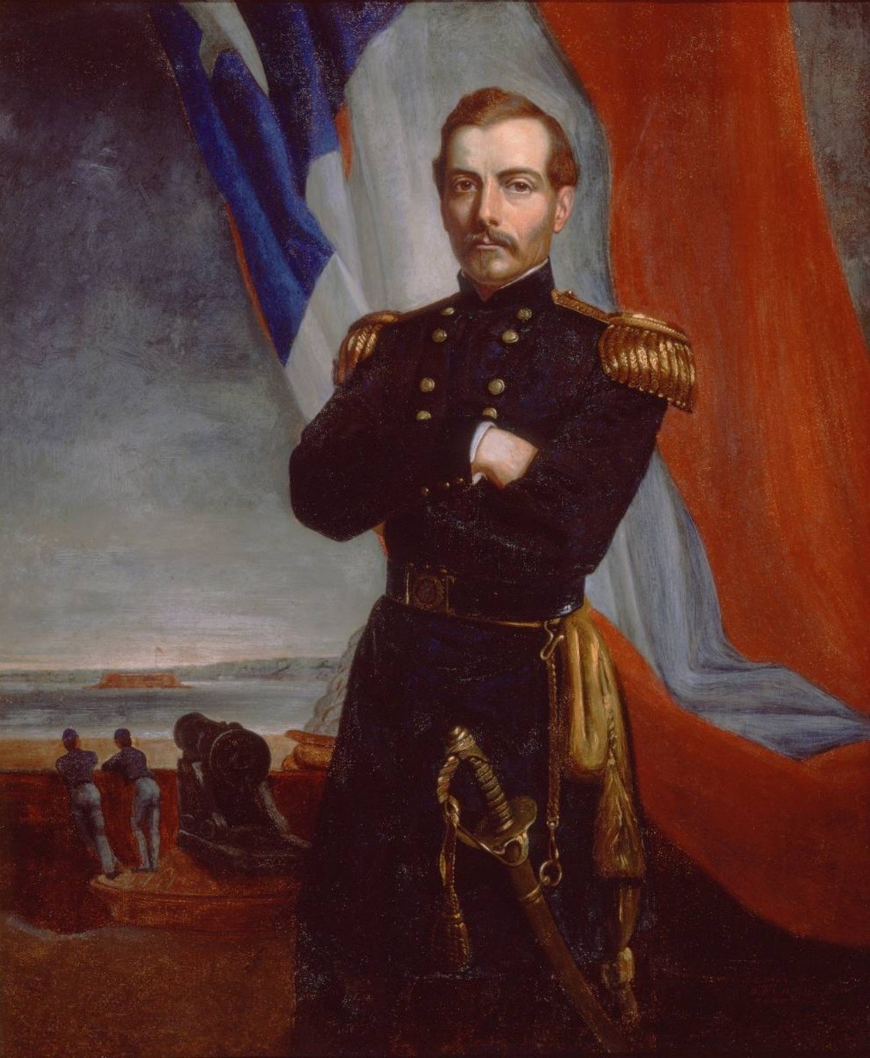 Figure 5 — Pierre Gustave Toutant Beauregard, painted by Thomas Cantwell Healy in 1861. In April 1859, as a major of engineers, he took a quarter of LeMat's patent rights in exchange for using his position to…