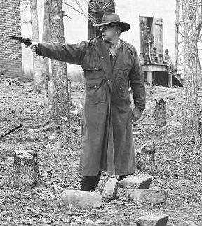Figure 5 — A LeMat being fired at Manassas, Virginia, by Mike Cumpston, author of the chapter "A Hail of Lead — the Confederate LeMat" in his Percussion Pistols and Revolvers (2005), as listed in Wikipedia's …