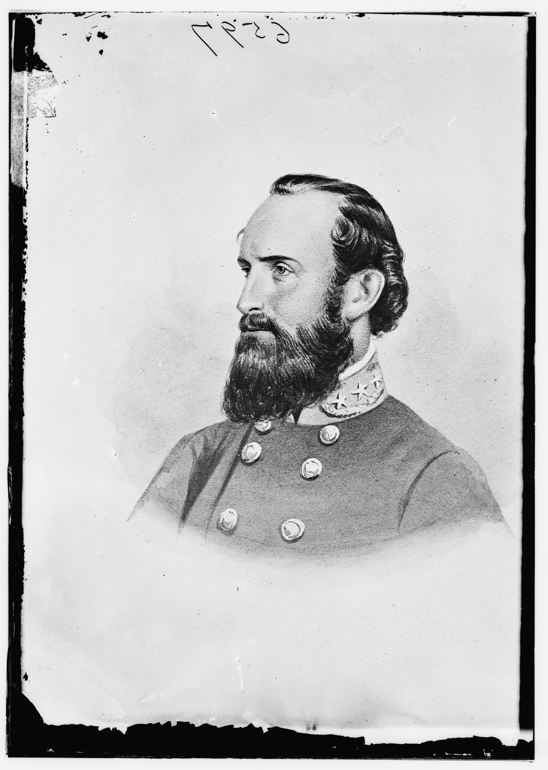 Figure 16 — Thomas J. "Stonewall" Jackson. Adams lists him among the LeMat's documented associations with the serial number unknown; Garbers writes that proof of his ownership "has disappeared over the years."…