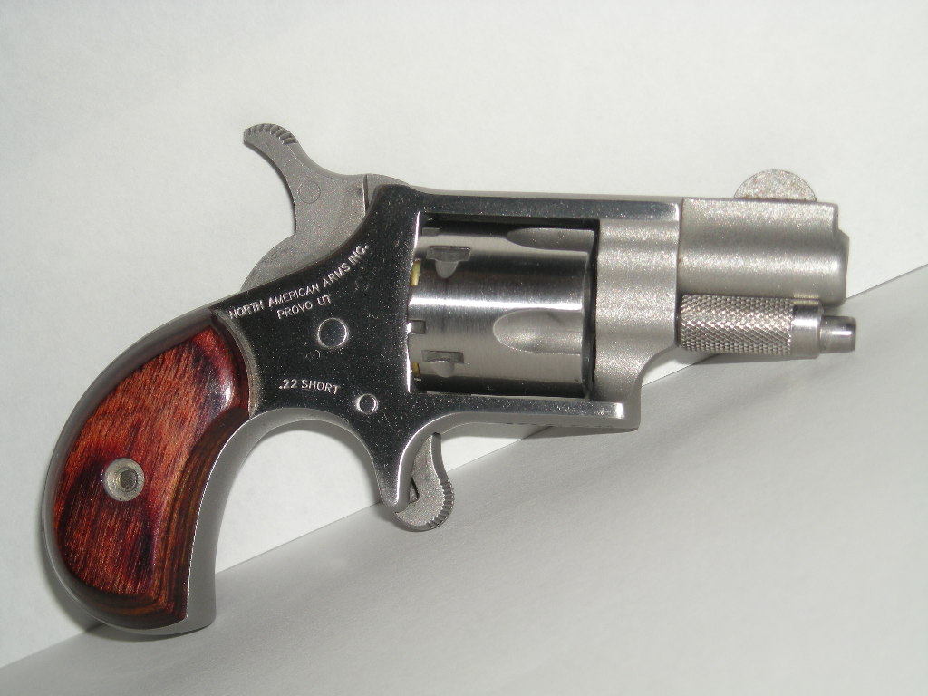 Figure 2 — The NAA-22S, the .22 Short mini and the smallest of the three frames. American Rifleman's reviewer called it the smallest handgun on the market in a standard cartridge, at 4 oz and 3.63 in long. Fr…