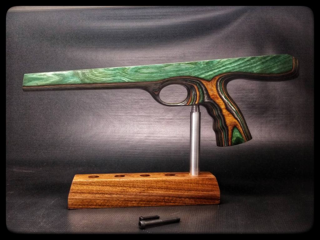 Figure 2 — Bare laminated rear-grip stocks for the XP-100. Photo: Rockwell Stocks, "Remington XP-100 Bayside Custom 6.5 Creedmoor."