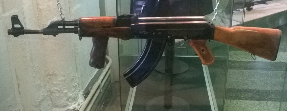 Figure 5 — A trial-stage AK with the early slab-sided steel magazine. The rifle that won the competition was still changing in detail when it went into limited production.