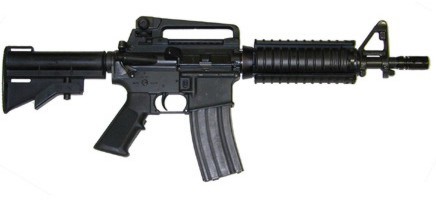 Figure 8 — An M4A1 fitted with a Close Quarters Battle Receiver. The upper is the article; the lower is an ordinary M4A1 lower.