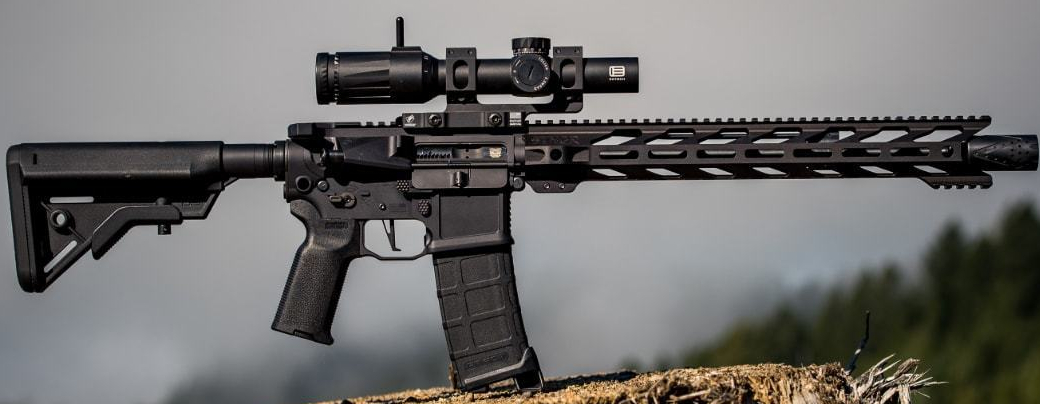 Figure 4 — A free-float handguard and a low-power variable optic on a 16-inch carbine — the general-purpose configuration this volume argues for.