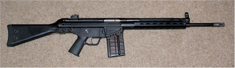 Figure 16 — A PTR 91K, the short-barrelled version of the American-made HK91 pattern, right side.