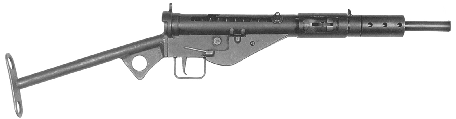 Figure 9 — The STEN Mk II. Every design decision in it is subordinated to being makeable, fast, by anyone.