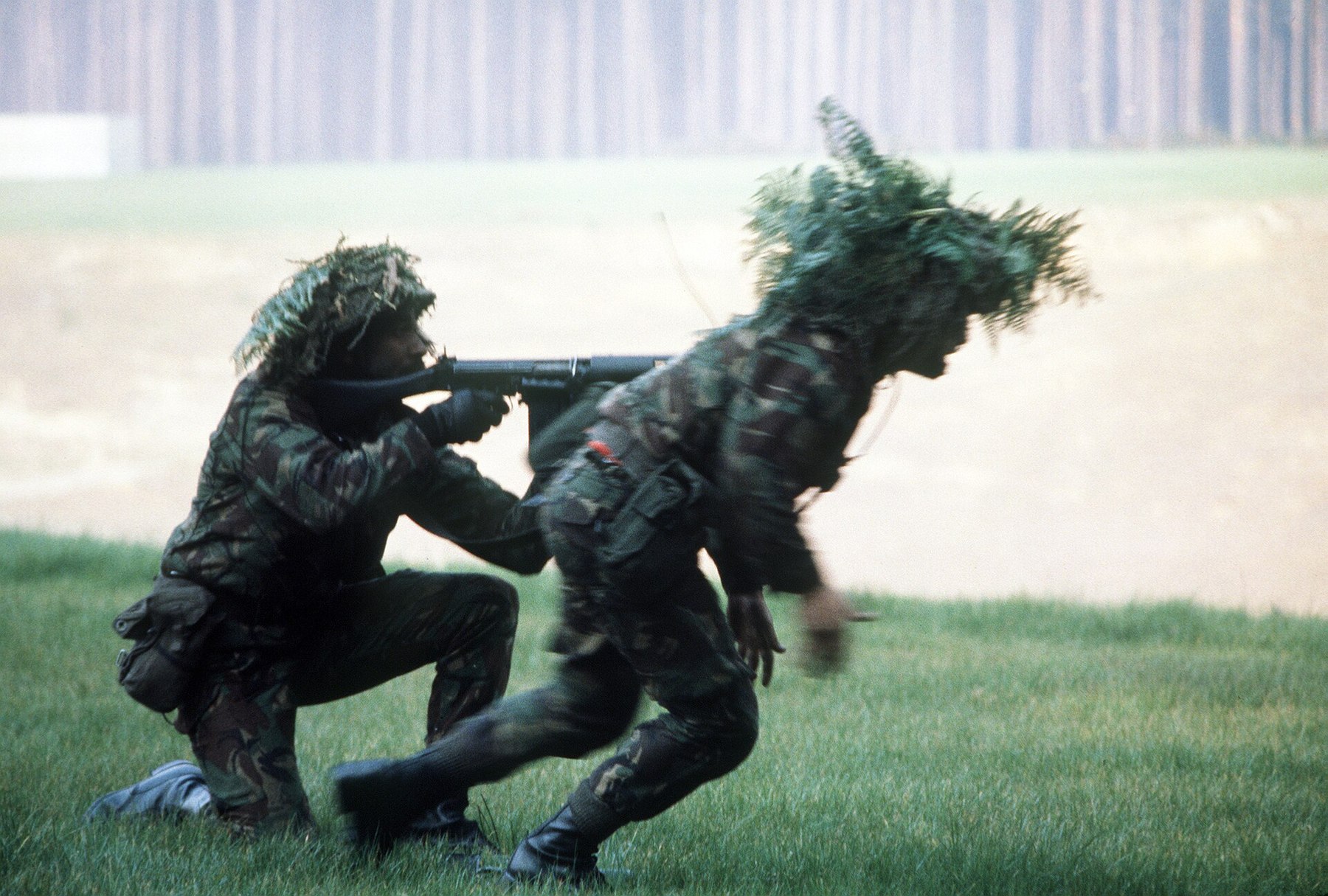 Figure 9 — A US Air Force security policeman fires a British L1A1 rifle during a joint exercise. US Department of Defense photograph, public domain.