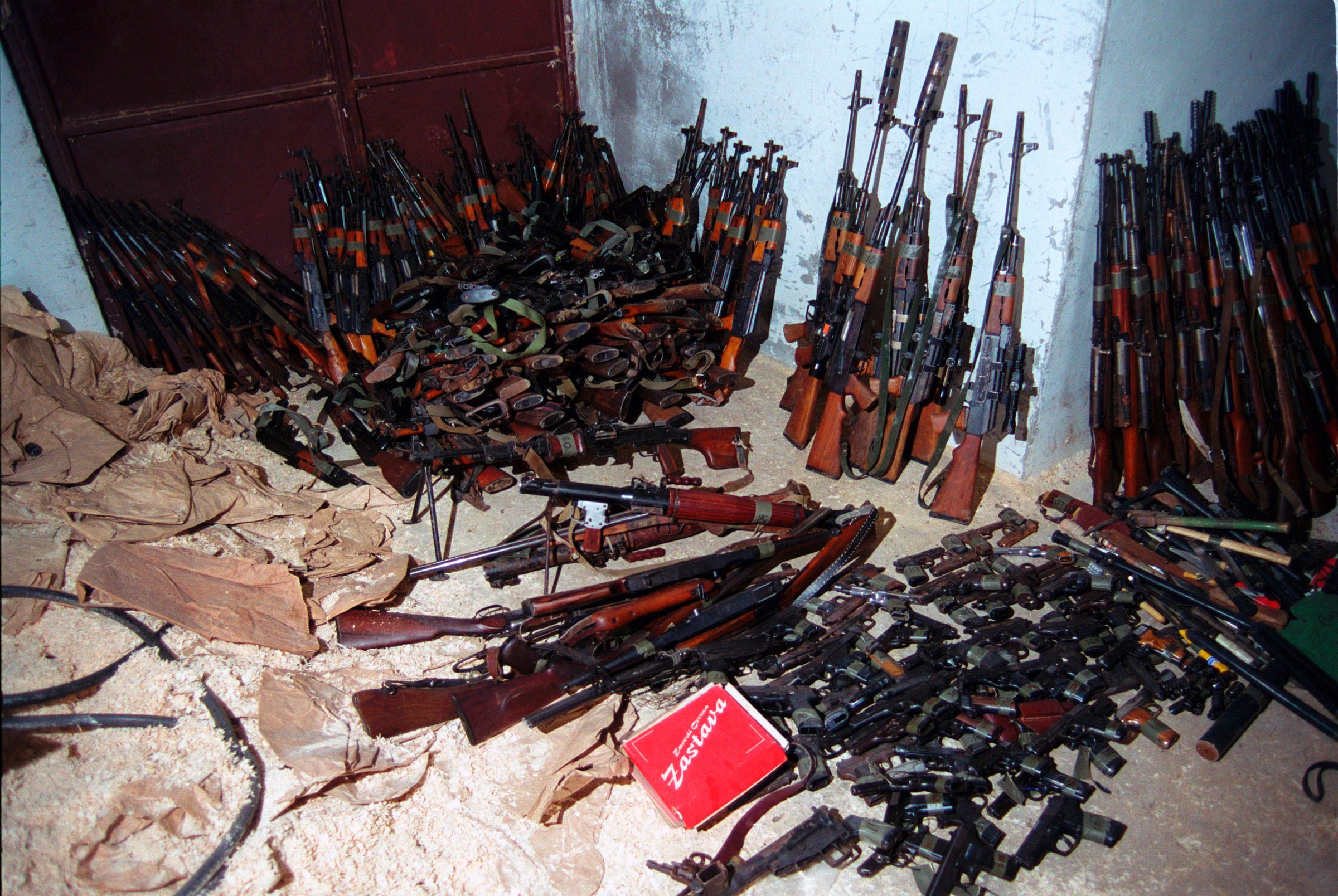 Figure 10 — Rifles confiscated in Kosovo in 1999. By the end of the century the SKS had stopped being a Soviet rifle and become simply a rifle, everywhere.