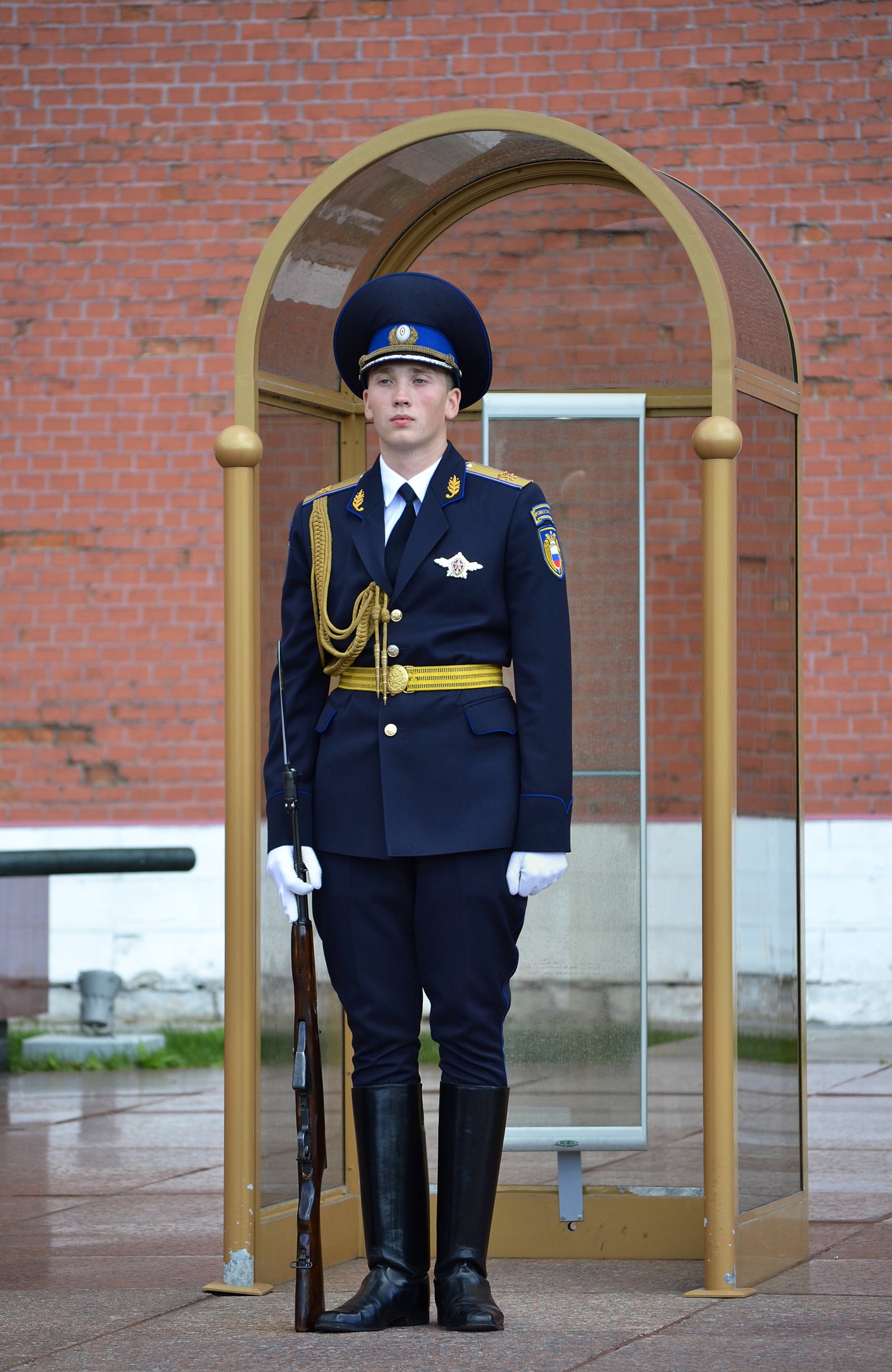 Figure 4 — The Kremlin Regiment at present arms. Seventy-odd years after adoption, this is still what a Soviet SKS is for.