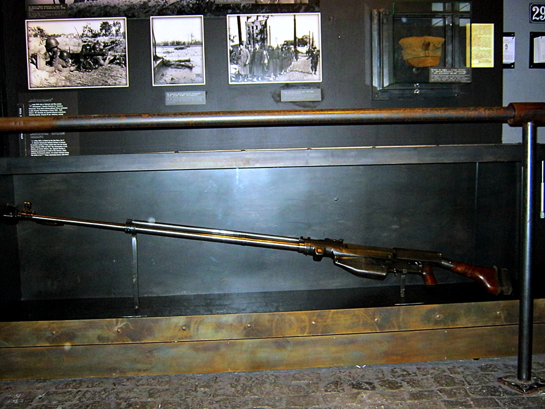 Figure 2 — The PTRS-41 anti-tank rifle. The same tilting bolt as the SKS, in 14.5×114 mm, and about four feet longer. This is the mechanism's stress test — if it holds a 14.5 mm anti-tank round it will hold a…