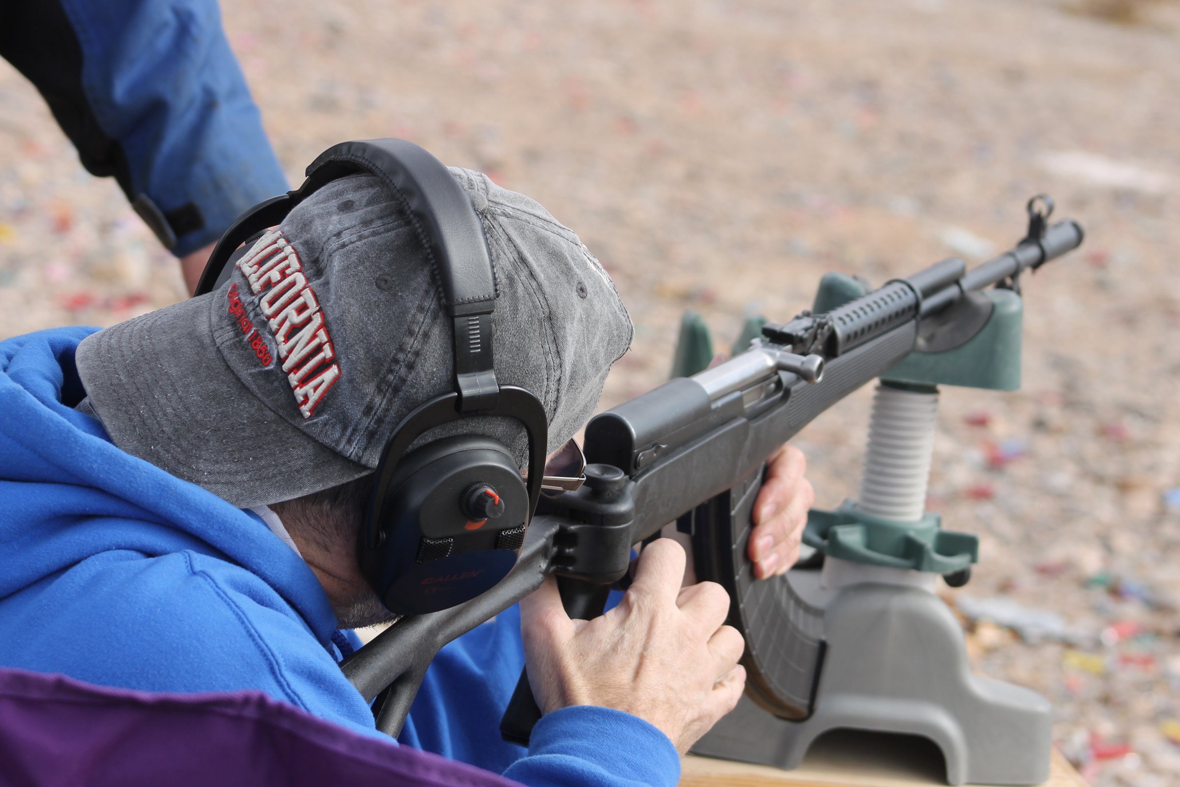Figure 2 — Shooting a converted SKS. Whatever it is wearing, this is a rifle that rewards being clean and zeroed far more than it rewards being expensive.