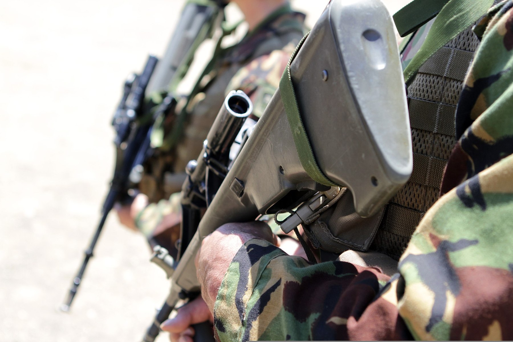Figure 16 — New Zealand Army Corporal Conrad Wall with his IW Steyr during exercise Dawn Blitz at Camp Pendleton, California, in June 2013. Photograph: LCpl James Gulliver, US Marine Corps, public domain.