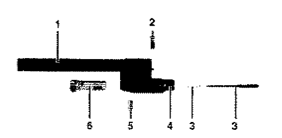 Figure 5 — H&K's own figure of the bolt parts, Fig. 29 of the MP7A1 operator's manual (fax copy, 2011): 1 bolt head carrier with firing-pin safety and anti-rebound mass, 2 locking pin for the firing pin, 3 fi…