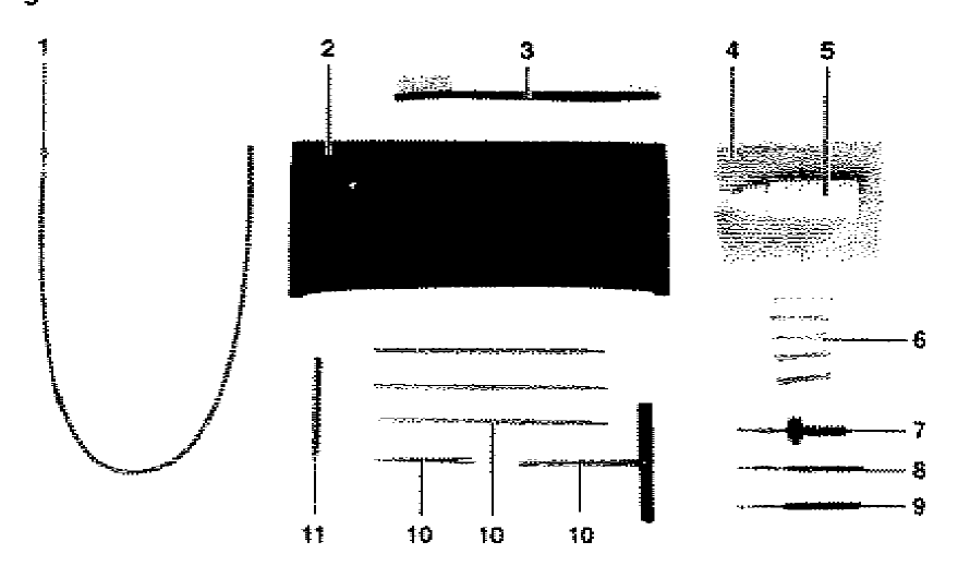 Figure 4 — H&K's figure of the MP7A1 cleaning kit, Fig. 34 of the operator's manual (fax copy, 2011): 1 flexible cleaning rod, 2 equipment case, 3 cleaning brush, 4 cleaning cloth, 5 oil can, 6 cleaning wads,…