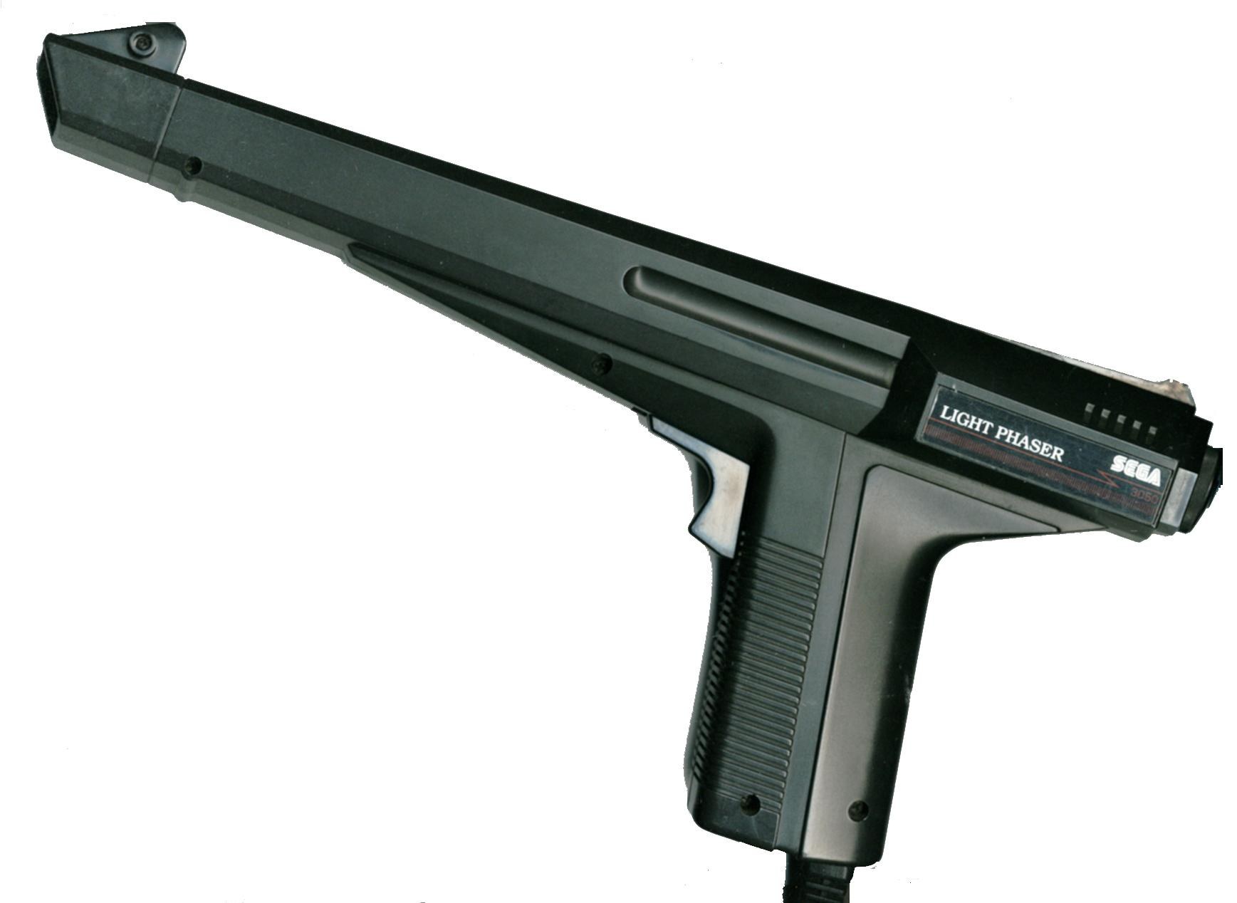 Figure 9 — The same gun from the other side and slightly from the front. The flat, slab-sided barrel and the ribbed grip are the easiest tells against the many black third-party pistols of the period. Photo: …