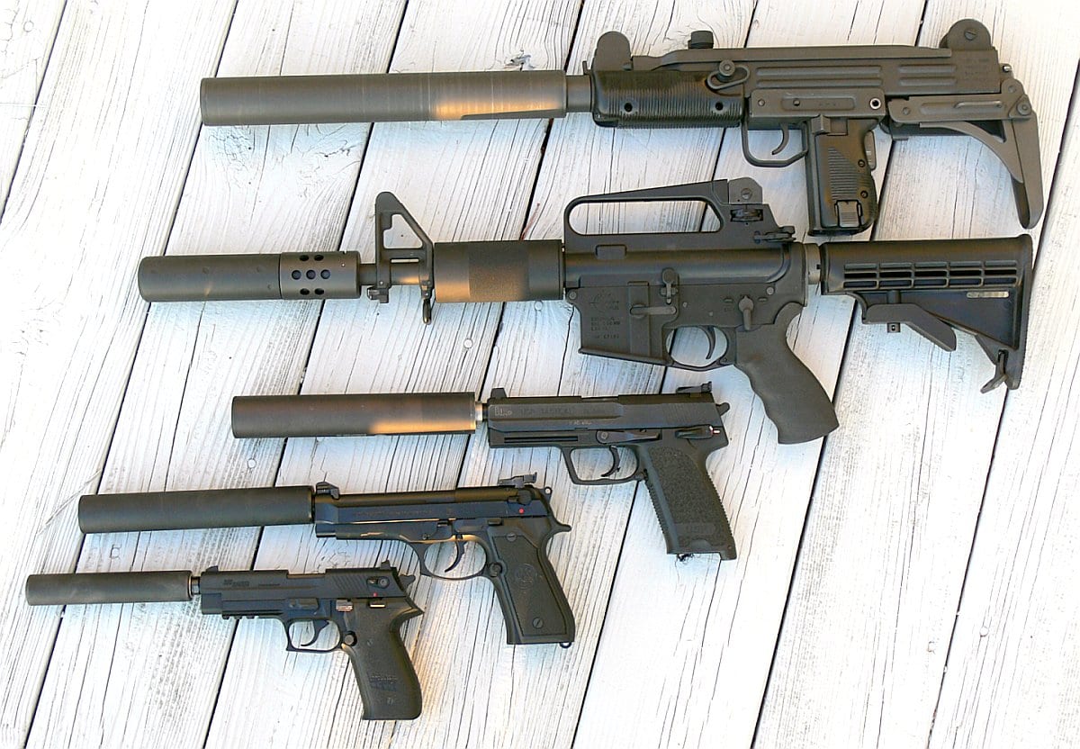 Figure 3 — One can per host is not the only architecture, but it is what a collection looks like once you stop trying to make a single suppressor do everything. Not Jeff's collection. Source: commons.wikimedi…
